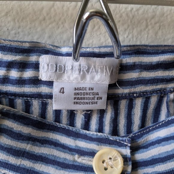 Striped Button Up Mini Skirt - Picture 4 of 5